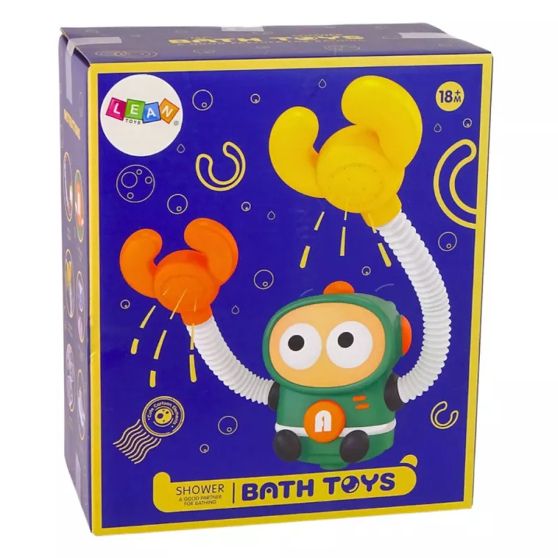 LEAN TOYS Brinquedo de banho duche de astronauta com circulação de água e ventosas