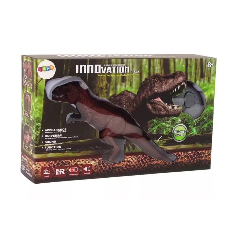 LEAN TOYS Dinossauro Tiranossauro Rex a Pilhas Controlado por Rádio com Som