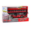 LEAN TOYS Autocarro de dois andares a pilhas com luz e som, fricção, vermelho