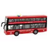 LEAN TOYS Autocarro de dois andares a pilhas com luz e som, fricção, vermelho