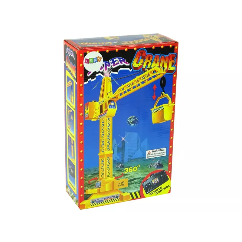 LEAN TOYS Grua telecomandada a pilhas com braço móvel