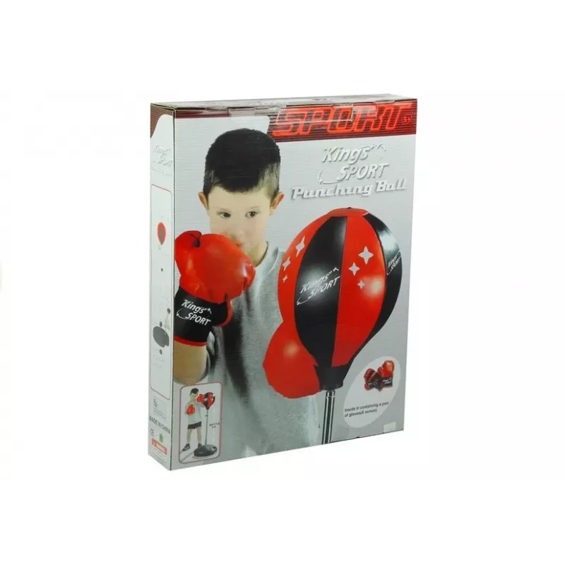 LEAN TOYS Conjunto de boxe grande para crianças + luvas suporte de saco