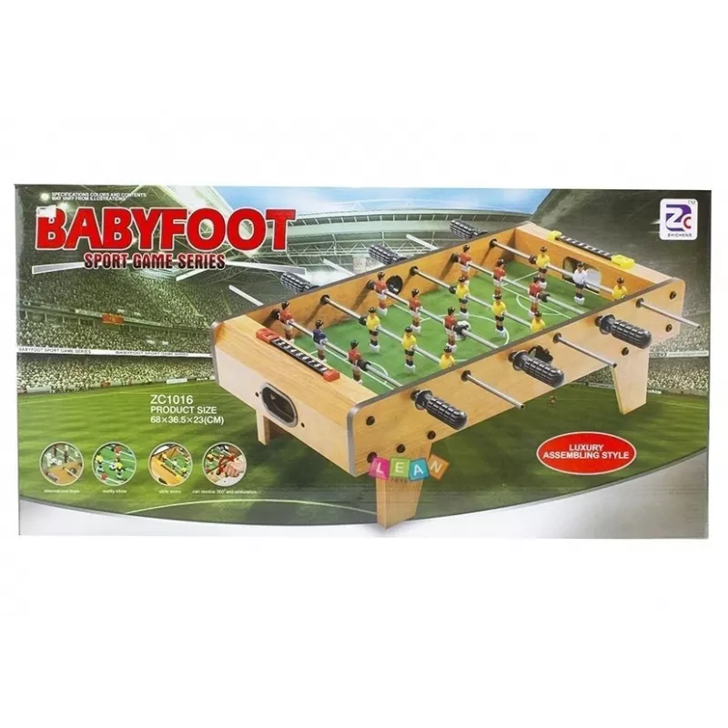 LEAN TOYS Mesa de futebol grande 70 cm Soccer Sport - Jogo de matraquilhos com 22 jogadores