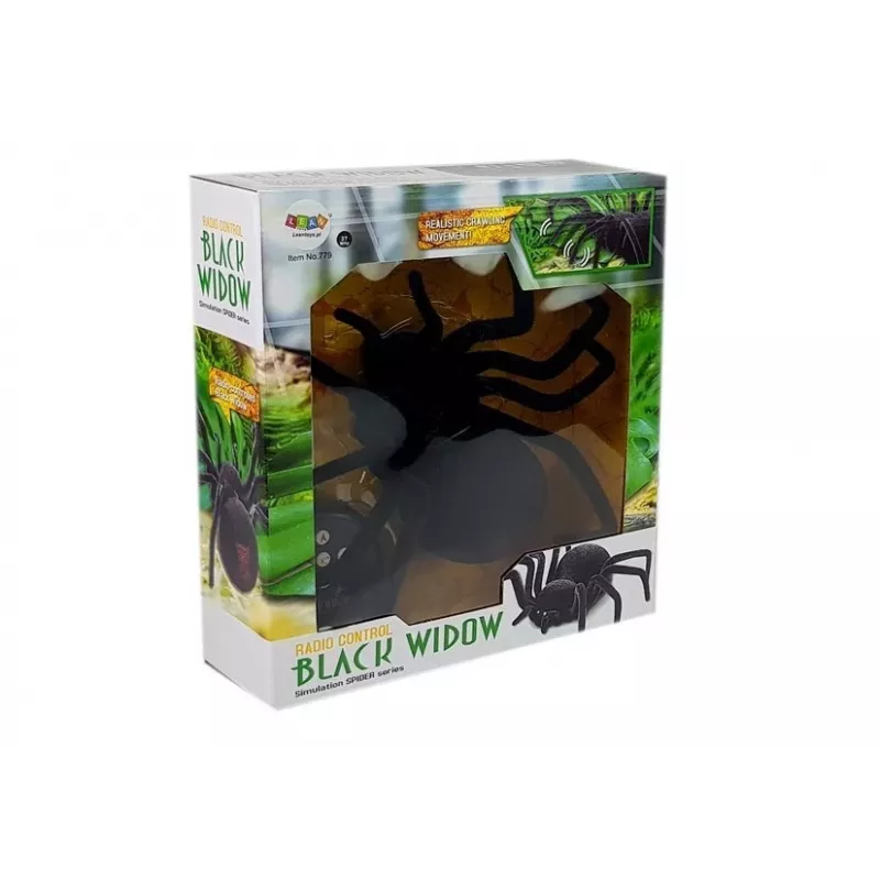 LEAN TOYS Grande aranha peluda Viúva Negra telecomandada