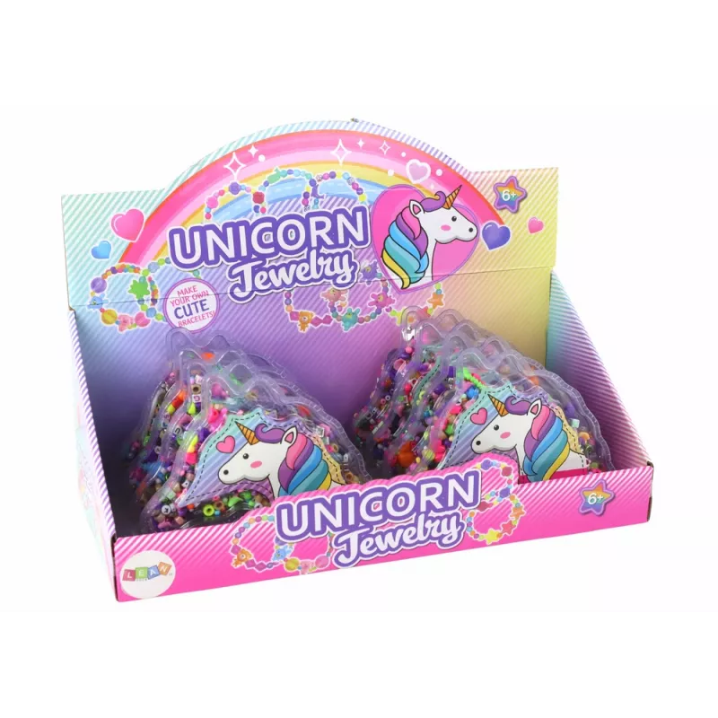 LEAN TOYS Conjunto de criação de pulseiras contas pingentes bijutaria unicórnio