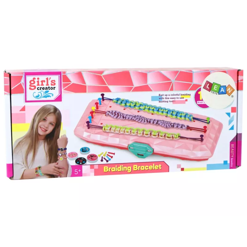 LEAN TOYS Kit de Criação de Pulseiras Caixa Rosa