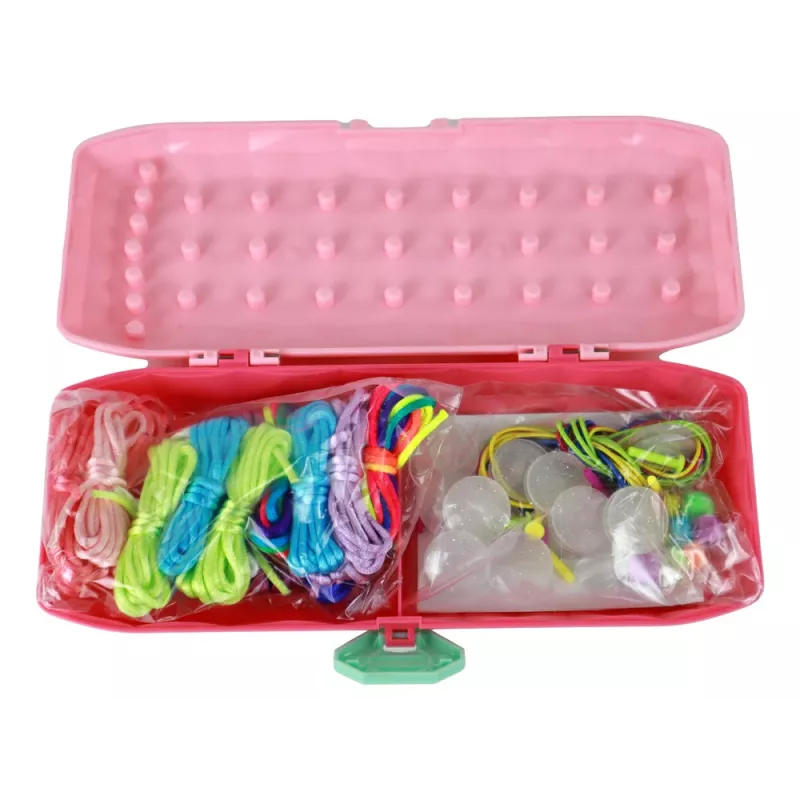 LEAN TOYS Kit de Criação de Pulseiras Caixa Rosa
