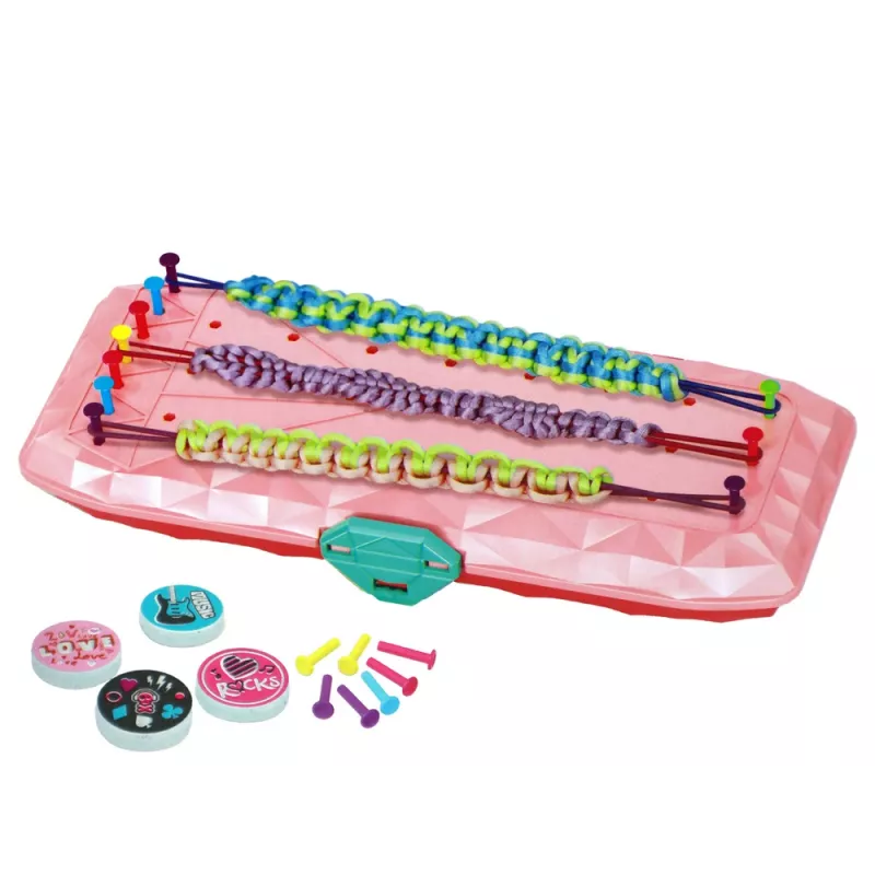 LEAN TOYS Kit de Criação de Pulseiras Caixa Rosa
