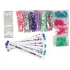 LEAN TOYS Conjunto de criação de pulseiras com contas coloridas e caixa de armazenamento