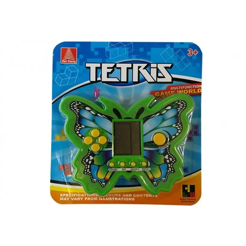LEAN TOYS Brick Game Tetris Butterfly Verde