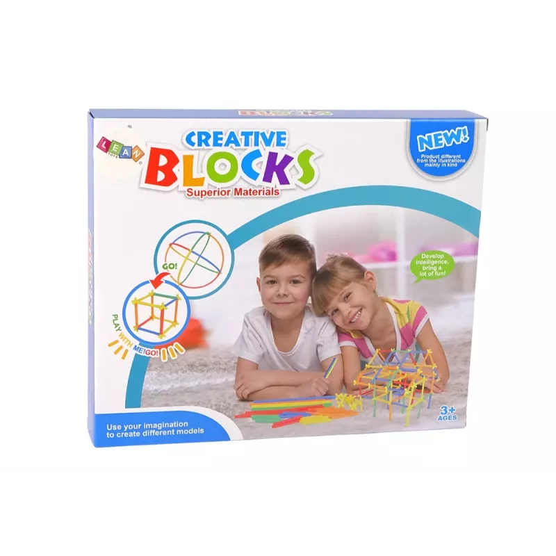 LEAN TOYS Blocos de Construção Conjunto Palhinhas de Construção