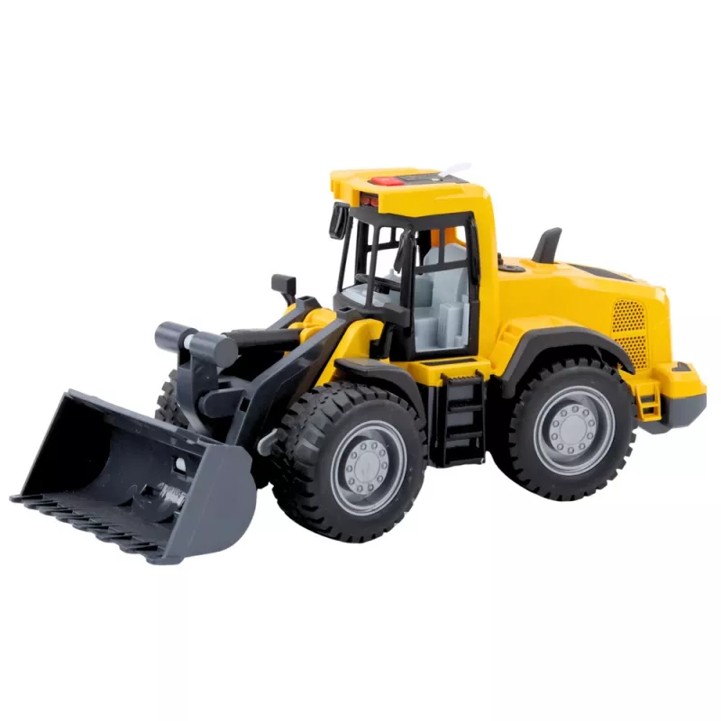Bulldozer escavadora LEAN TOYS com luzes, sons e pá móvel – amarelo