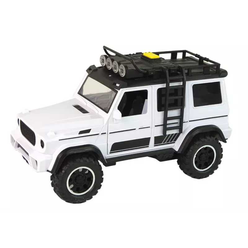 LEAN TOYS Carro Todo-o-Terreno Branco Som Luzes Veículo 1:14
