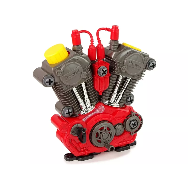 LEAN TOYS Motor de Carro para o Pequeno Mecânico - Montagem DIY com Luz e Som