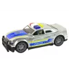 LEAN TOYS Carro Polícia 1:14 Luzes Sons Prateado