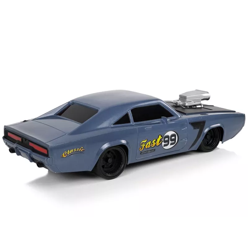 LEAN TOYS Carro R/C desportivo Sticker 1:20 cinzento piloto