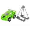 LEAN TOYS camião de reboque de assistência na estrada com transporte de carros 1:16 verde com som e luzes