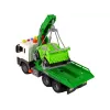 LEAN TOYS camião de reboque de assistência na estrada com transporte de carros 1:16 verde com som e luzes