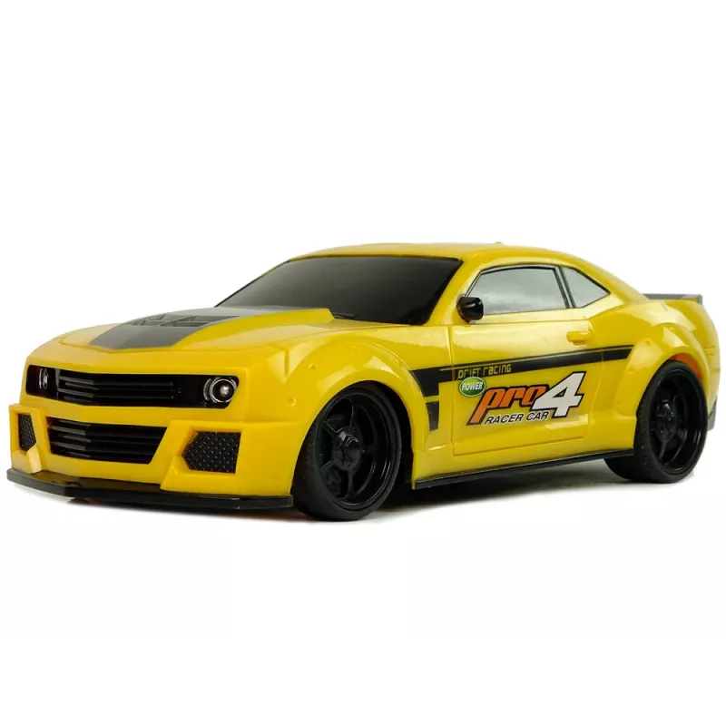 LEAN TOYS Carros R/C polícia perseguição patrulha amarelo carro desportivo pilotos