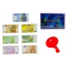 LEAN TOYS Caixa registadora com carrinho de compras, cestos e acessórios | Conjunto de faz de conta de 35 peças com calculadora funcional, scanner iluminado, microfone, carrinho de compras e cesto | Para crianças a partir dos 3 anos