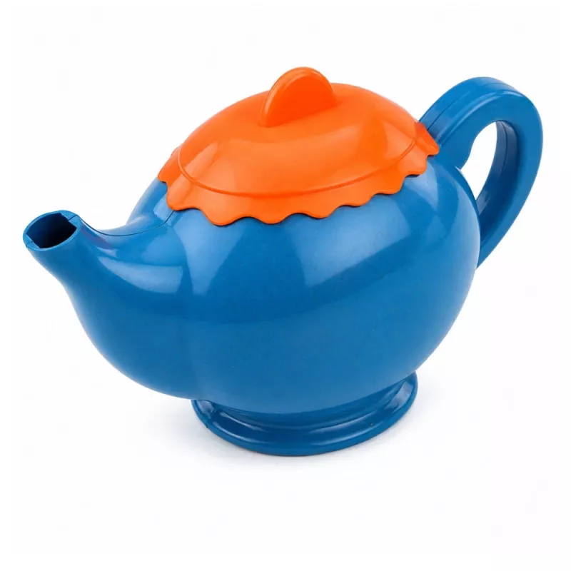 LEAN TOYS Conjunto de Louça em Fibra de Bambu para Crianças, Azul e Laranja, 15 peças