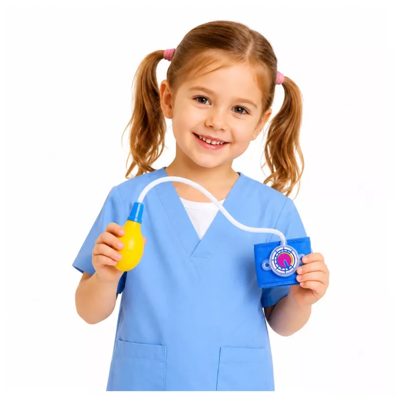 LEAN TOYS Medidor de tensão infantil com ponteiro móvel, azul