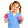 LEAN TOYS Medidor de tensão arterial infantil com ponteiro móvel rosa