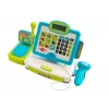 Caixa registadora eletrónica para criança LEAN TOYS com cesto - azul, calculadora funcional, luz e som, 25 acessórios, a partir dos 3 anos