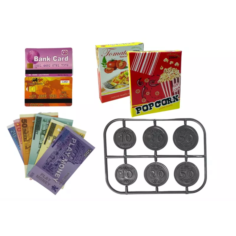 LEAN TOYS Caixa registadora para crianças com cesto de legumes
