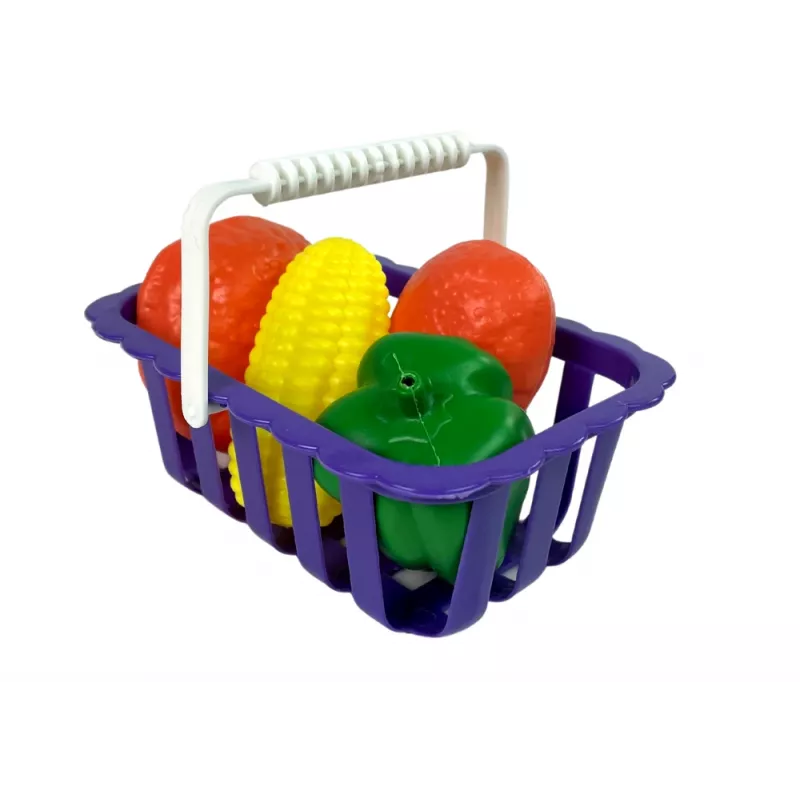 LEAN TOYS Caixa registadora para crianças com cesto de legumes