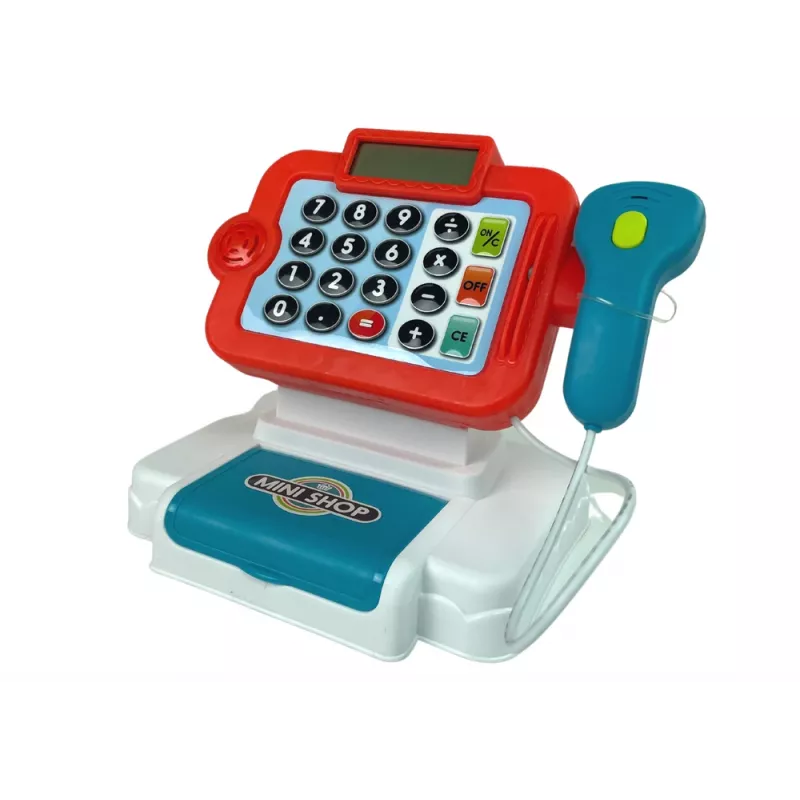 LEAN TOYS Caixa registadora para crianças com cesto de legumes