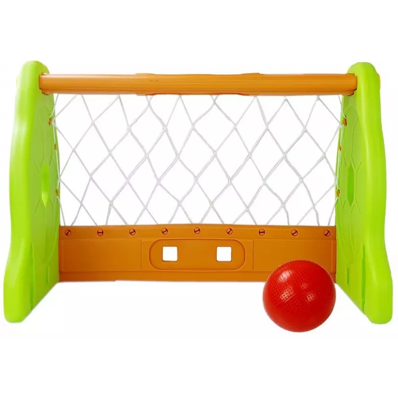LEAN TOYS Baliza de futebol para criança Verde e laranja