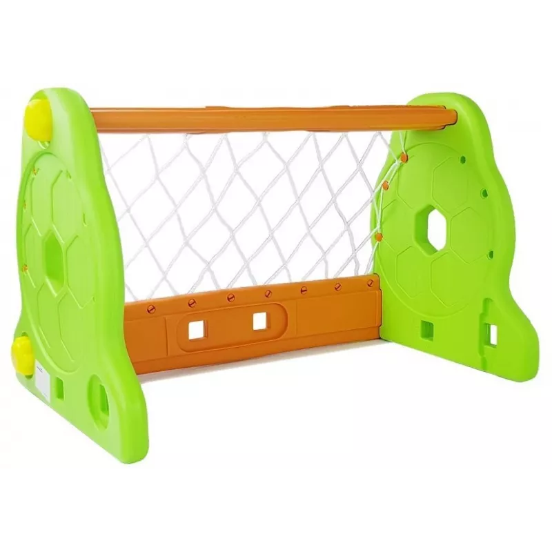 LEAN TOYS Baliza de futebol para criança Verde e laranja