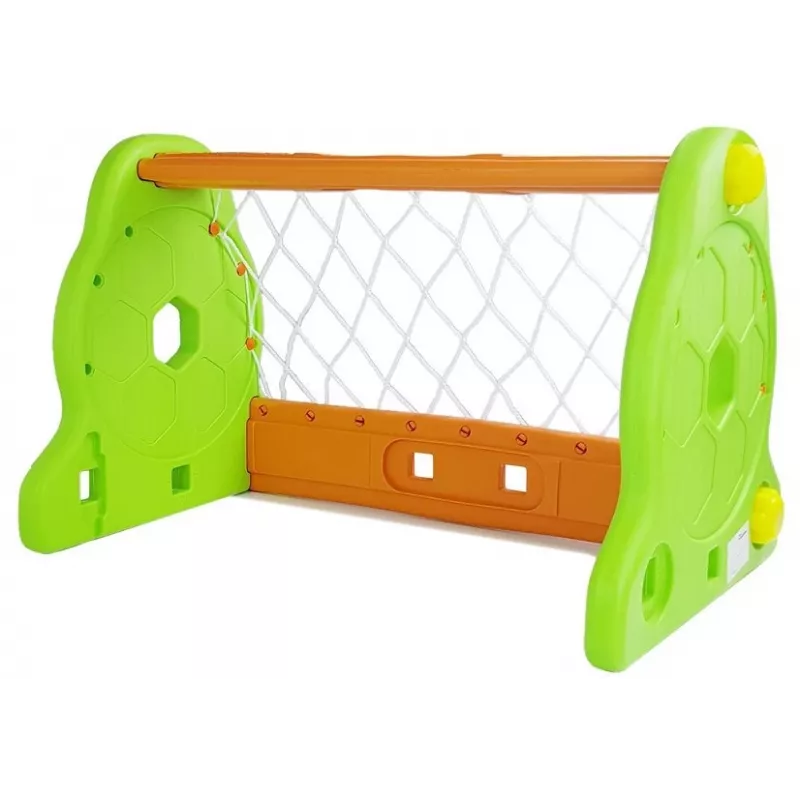 LEAN TOYS Baliza de futebol para criança Verde e laranja