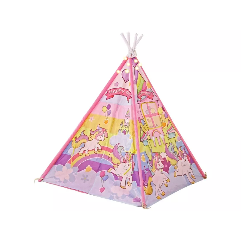 LEAN TOYS Tenda luminosa para criança unicórnio póneis rosa