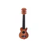 LEAN TOYS Guitarra infantil com acabamento em madeira castanha e palheta, 6 cordas de nylon, acústica, a partir dos 3 anos
