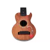 LEAN TOYS Guitarra infantil com acabamento em madeira castanha e palheta, 6 cordas de nylon, acústica, a partir dos 3 anos