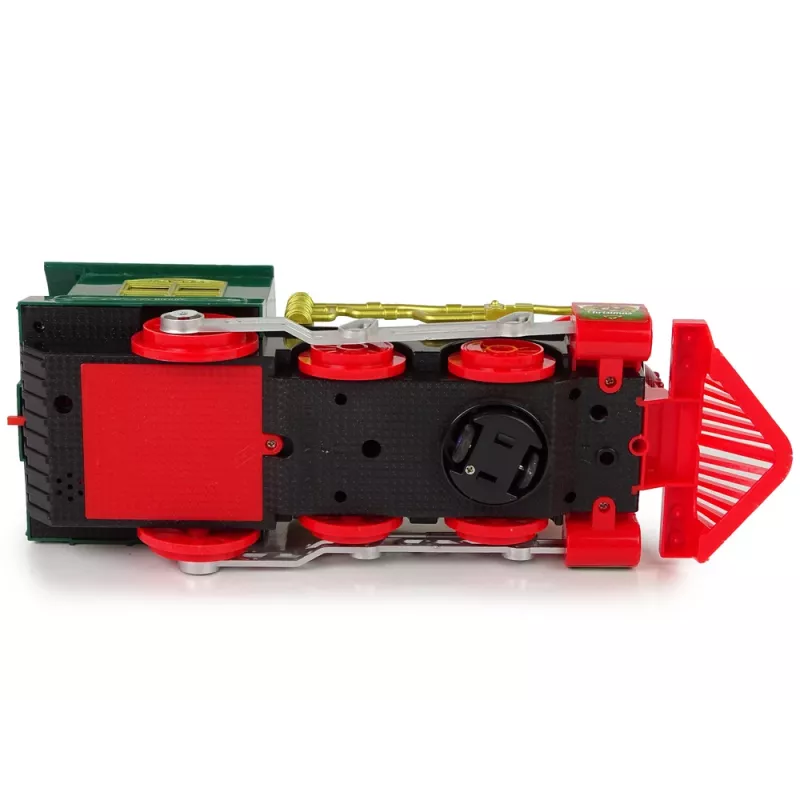 LEAN TOYS Locomotiva de Natal Luzes Som Verde a Pilhas