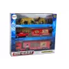 LEAN TOYS Conjunto de Veículos Animais de Circo Camião + Carro com Atrelado