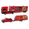 LEAN TOYS Conjunto de Veículos Animais de Circo Camião + Carro com Atrelado