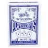 Cartas de jogar clássicas com revestimento de plástico azul LEAN TOYS - tamanho póquer, 54 cartas, resistentes a salpicos