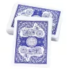 Cartas de jogar clássicas com revestimento de plástico azul LEAN TOYS - tamanho póquer, 54 cartas, resistentes a salpicos