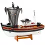 LEAN TOYS Peça de coleção barco decorativo barco de pesca rede de pesca modelo 38x31cm
