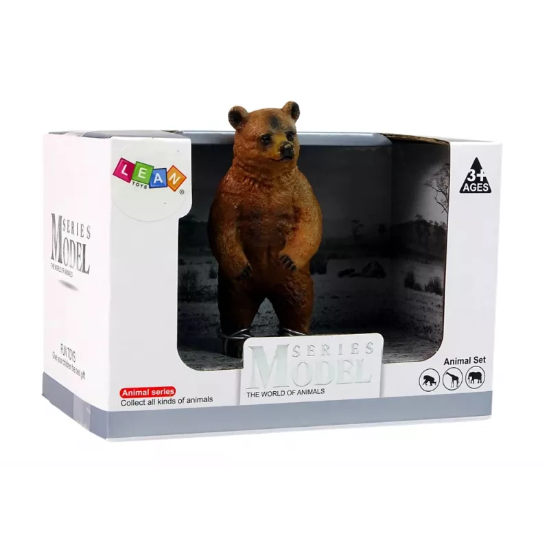 LEAN TOYS Figura de Coleção Urso-pardo Animais do Mundo