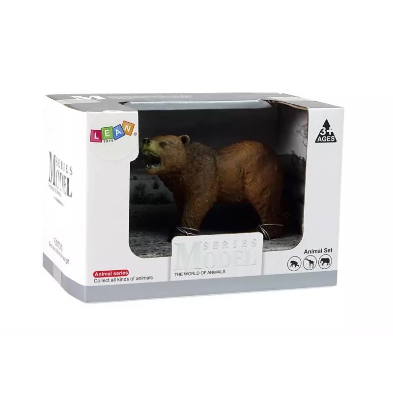 LEAN TOYS Figura de Coleção Urso-pardo Animais do Mundo