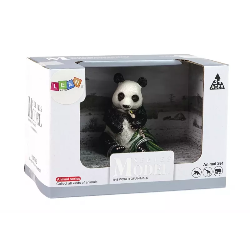 LEAN TOYS Figura de Coleção Panda Gigante com Bambu