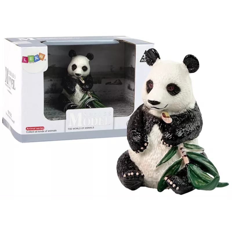 LEAN TOYS Figura de Coleção Panda Gigante com Bambu