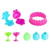 LEAN TOYS Color Clay DIY Bolo de Aniversário Casa - 24 cores, massa de modelar de secagem ao ar, conjunto de trabalhos manuais com ferramentas, moldes e acessórios para crianças a partir dos 6 anos