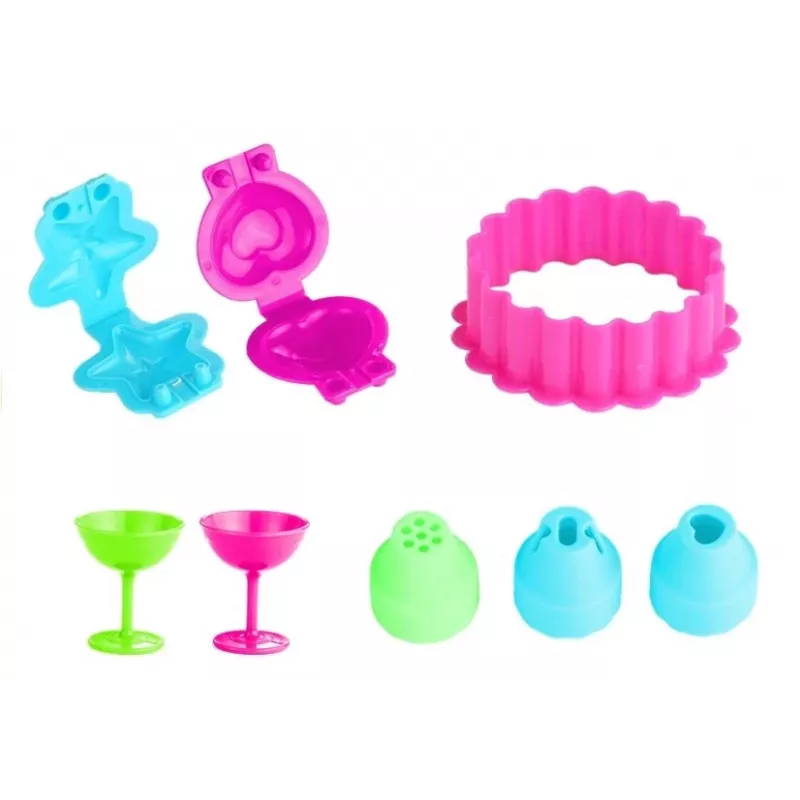 LEAN TOYS Color Clay DIY Bolo de Aniversário Casa - 24 cores, massa de modelar de secagem ao ar, conjunto de trabalhos manuais com ferramentas, moldes e acessórios para crianças a partir dos 6 anos