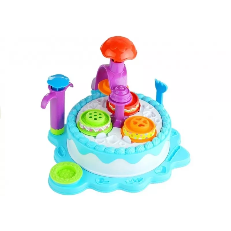 LEAN TOYS Color Clay DIY Bolo de Aniversário Casa - 24 cores, massa de modelar de secagem ao ar, conjunto de trabalhos manuais com ferramentas, moldes e acessórios para crianças a partir dos 6 anos